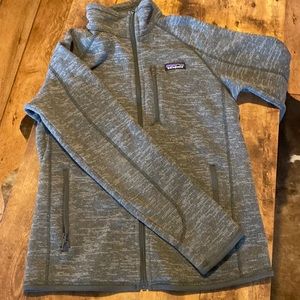 Gray Patagonia zip-up jacket, small